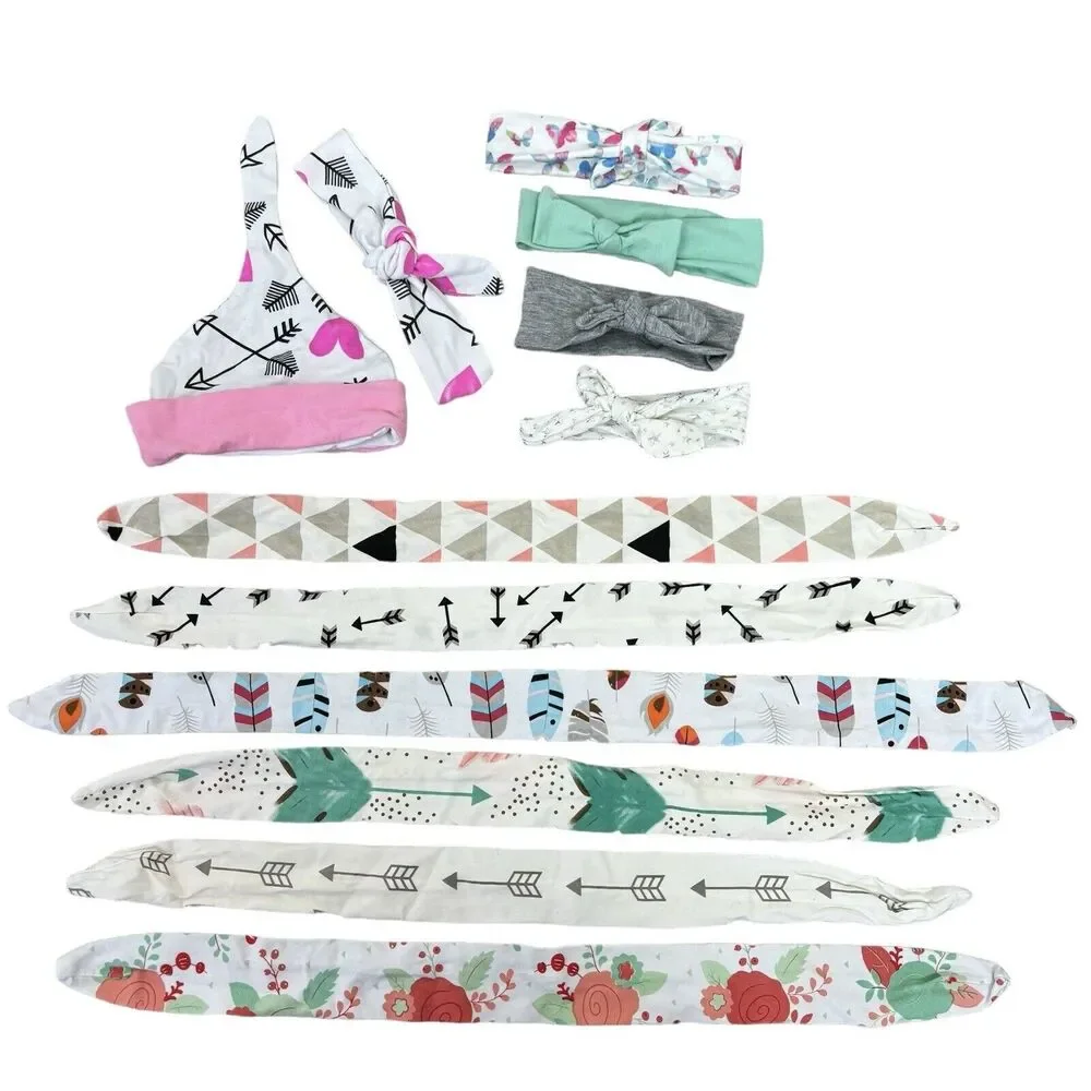 Headband Baby Toddler Lot Print Bows